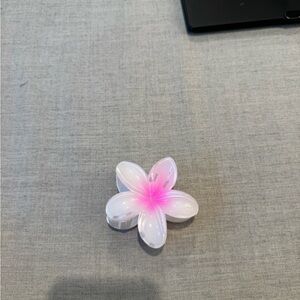 Pink and White Flower Hair Clip
